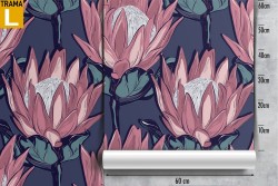 Modern water lilies wallpaper nature pattern.