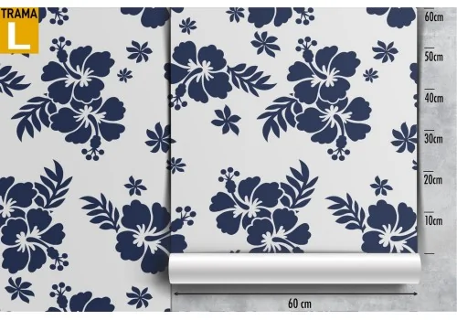 Blue flowers nature modern design wallpaper. 2