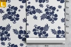 Blue flowers nature modern design wallpaper.