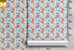 Modern Nature Flowers Wallpaper