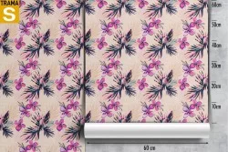 Carta da Parati Design e Stili Flora e Fauna Fiori Moderna Stilizzata Tropicale