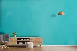 Carta da Parati superficie cemento azzurro