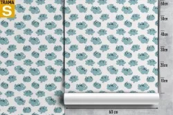 Carta da Parati Design e Stili Flora e Fauna Moderna Fiori Natura Stilizzata