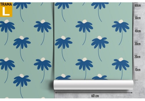 Modern nature flowers wallpaper pattern. 2