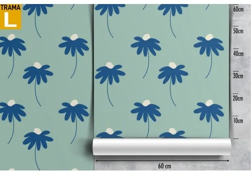 Modern nature flowers wallpaper pattern. 2