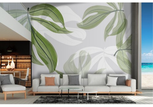 Modern nature wallpaper abstract leaves