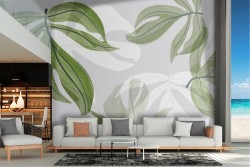 Modern nature wallpaper abstract leaves