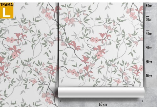 Wallpaper blooming branches nature pink pattern. 2