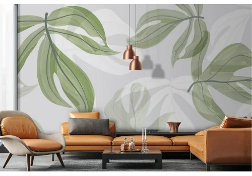 Modern nature wallpaper abstract leaves 2