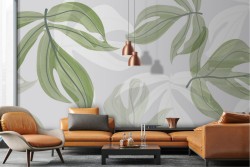 Modern nature wallpaper abstract leaves