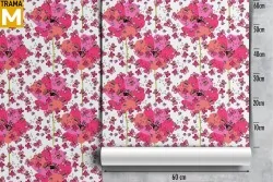 Modern Nature Wallpaper with Flowers and Animals
