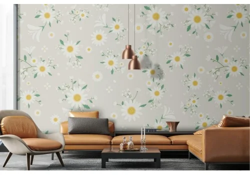 Wallpaper daisies vintage flowers nature.