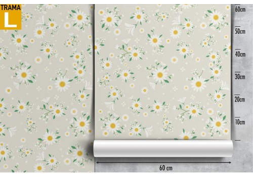 Daisy flowers vintage nature wallpaper. 2