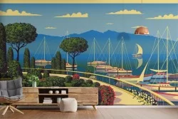 Wallpaper Paintings and Watercolors Leaves and Flowers Gardens Nature