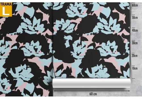 Abstract roses black modern nature wallpaper. 2