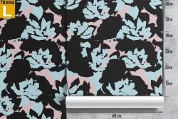 Abstract roses black modern nature wallpaper.