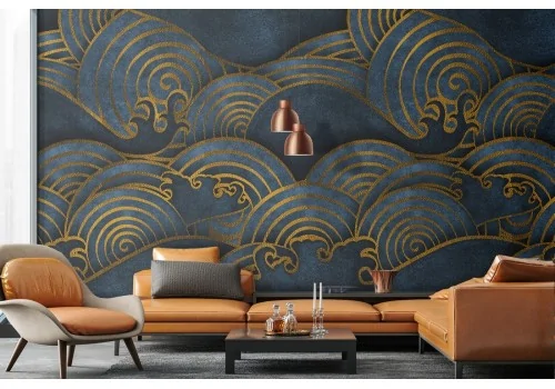 Luxury nature-themed stylized wallpaper.