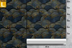 Stylized wave nature luxury wallpaper.