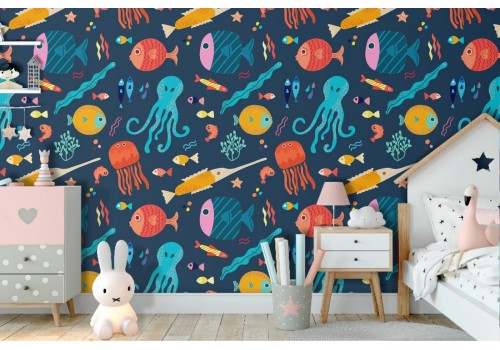 Sea nature fish children wallpaper.