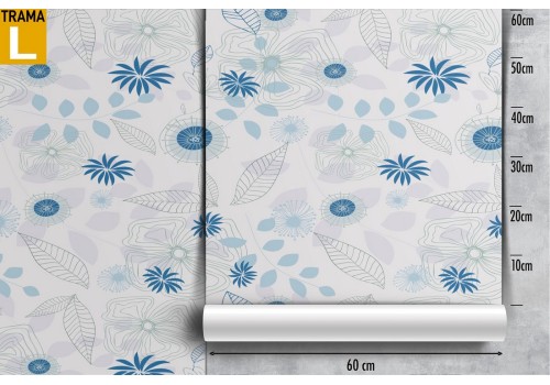 Wallpaper with stylized leaves and flowers modern nature. 2