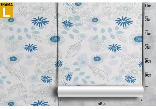 Wallpaper with stylized leaves and flowers modern nature. 2