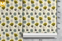 Stylized Vintage Nature Flowers Wallpaper
