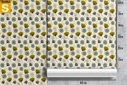 Carta da Parati Design e Stili Flora e Fauna Fiori Natura Stilizzata Vintage