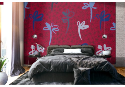 Abstract flowers wallpaper modern design nature.