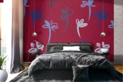 Carta da Parati fiori astratti design moderno natura.