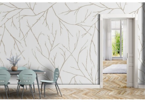 Modern stylized branches nature wallpaper.