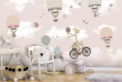 Wallpaper Animals birds Rockets airplanes hot air balloons