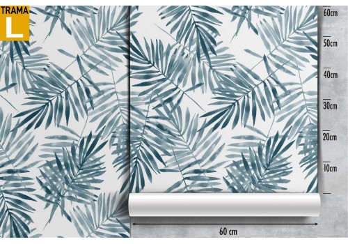Minimalist stylized tropical leaves wallpaper. 2