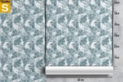 Carta da Parati Flora e Fauna Design e Stili Foglie Tropicale Natura Stilizzata