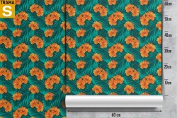 Carta da Parati Design e Stili Flora e Fauna Fiori Foglie Natura Tropicale