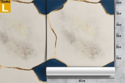 Carta da Parati superficie marmo ianco e oro luxury.