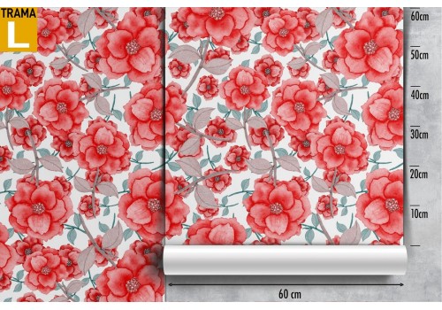Wallpaper pattern nature red flowers. 2
