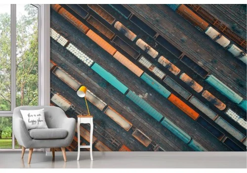 Carta da Parati treni in stazione fotografia 2