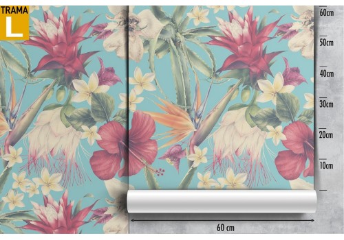 Pink and white tropical flower wallpaper. 2