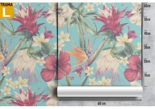 Pink and white tropical flower wallpaper. 2