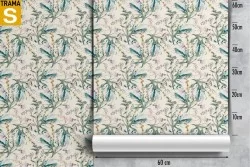 Wallpaper Design and Styles Flora and Fauna Stylized Nature Leaves Vintage