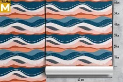 Modern Abstract Wallpaper Stripes and Waves