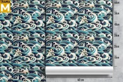 Carta da Parati Natura Orientale zen Righe e Onde