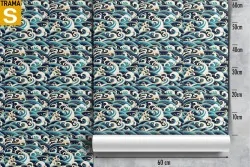 Wallpaper Design and Styles Flora and Fauna Oriental Nature Zen Stripes and Waves