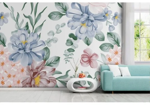 Refined flowers vintage nature wallpaper.