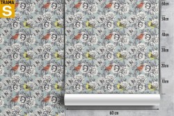 Wallpaper Design and Styles Flora and Fauna Animals Nature Stylized Flowers