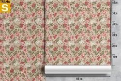 Carta da Parati Design e Stili Flora e Fauna Fiori Natura Vintage