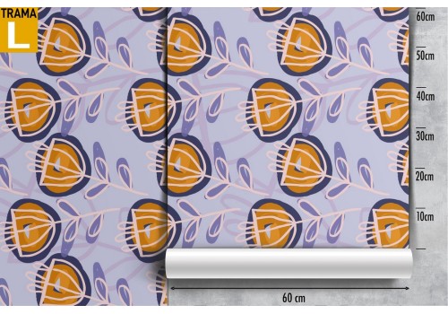 Wallpaper with stylized flowers modern design. 2