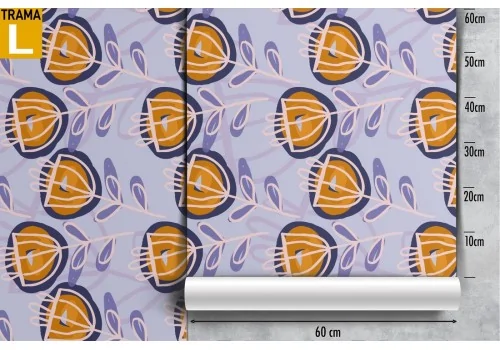 Wallpaper with stylized flowers modern design. 2