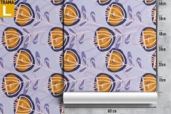 Carta da Parati fiori stilizzati design moderno.