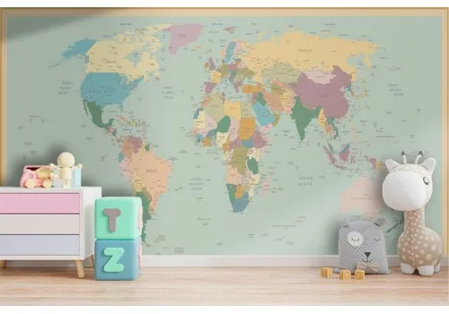 Geopolitical globe world map wallpaper